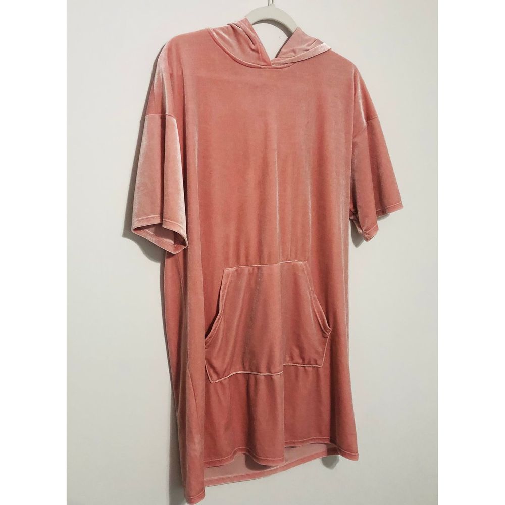 Silence + Noise Pink Velvet Dress Size L